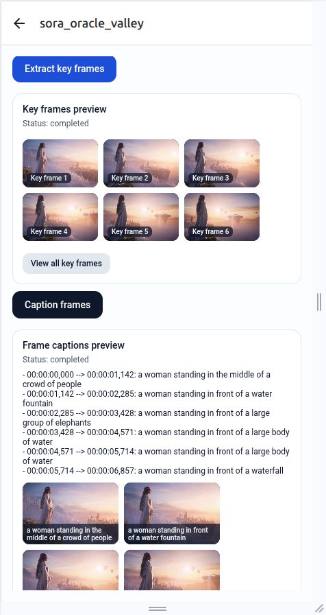 LazyEdit keyframe captions screen