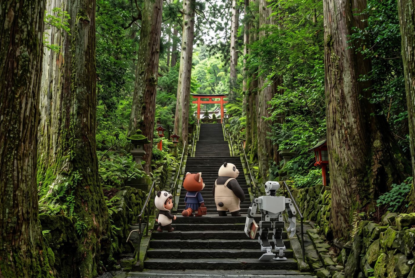 Hakone shrine forest approach, from LazyTravel